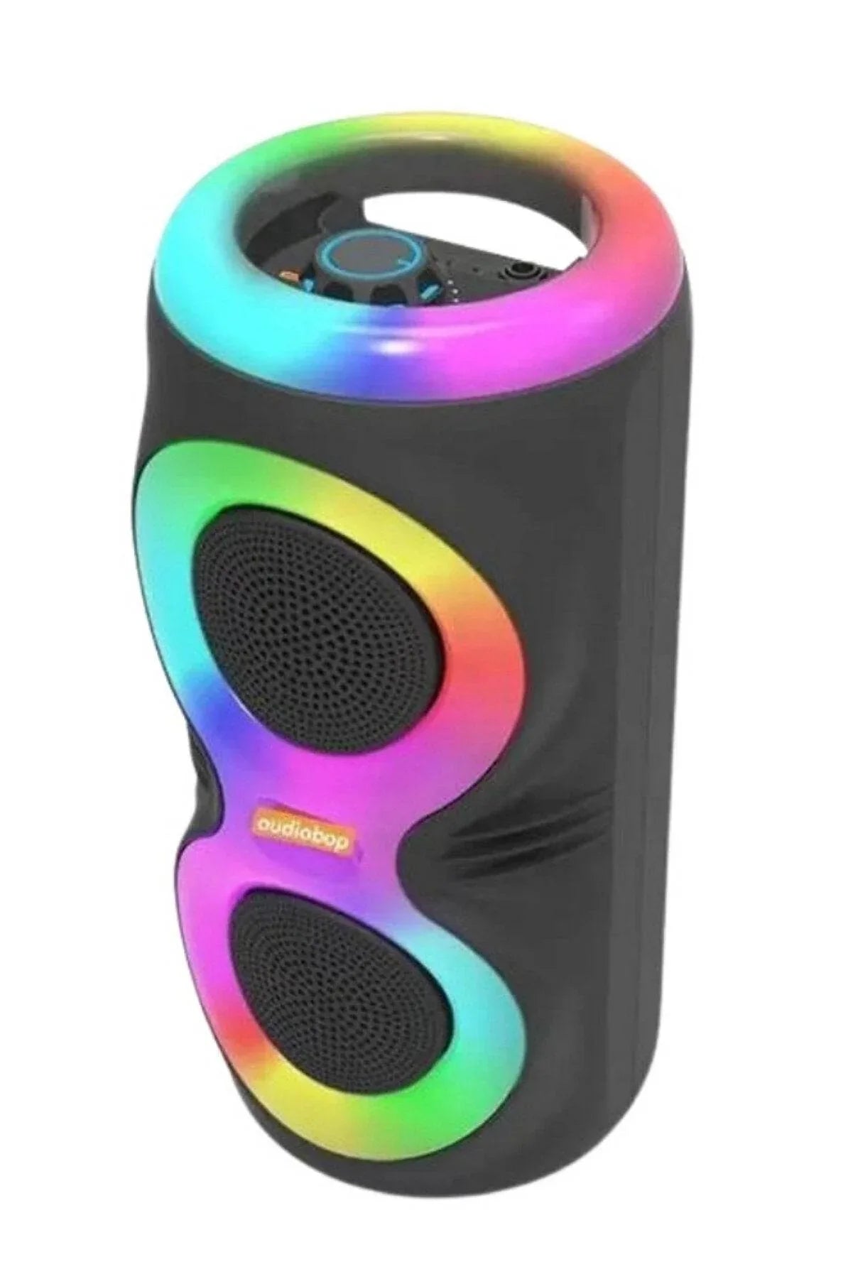 Ms-3637bt ışıklı bluetooth hoparlör – çift 4 inç, mikrofonlu, taşınabilir