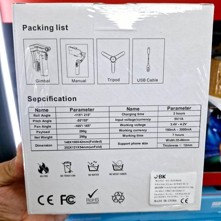 F5plus 3axis foldable sabitleyici dengeliyici katlanabilir tripodlu gimbal