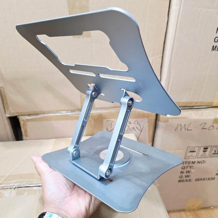 Metal 360 derece döner laptop ve tablet tutucu ayarlanabilir yükseklik masa üstü standı vip