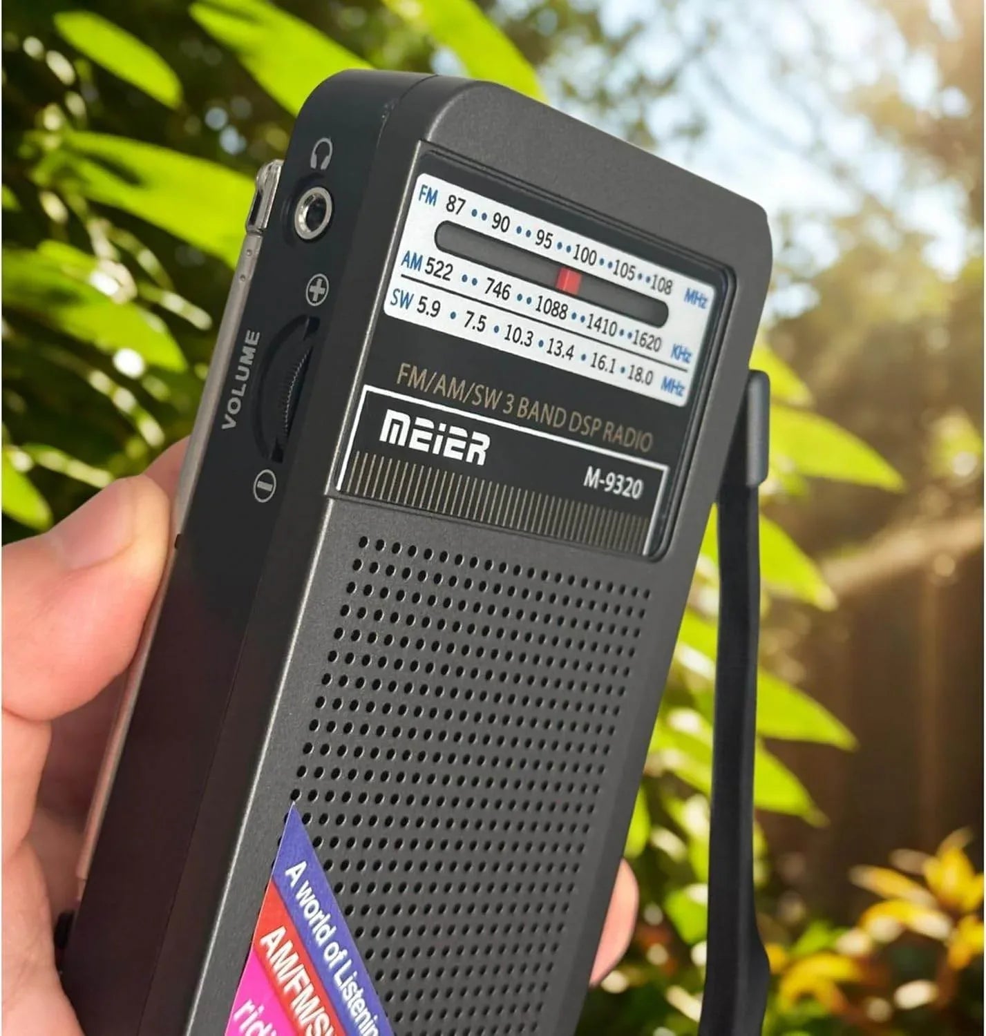 Meier m-9320 minimalist cep radyo fm/am/sw usb sarj edilebilir kulaklık takılabilir