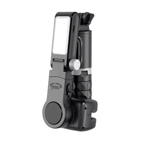 Q18 akıllı 360° döner gimbal tripod | ışıklı, kumandalı, katlanabilir, elde taşınabilir telefon sabitleyici stand