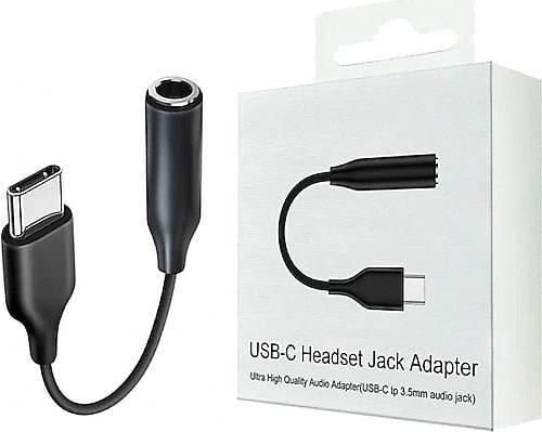 Typec to jak aux kulaklık dönüştürücü ses adaptörü