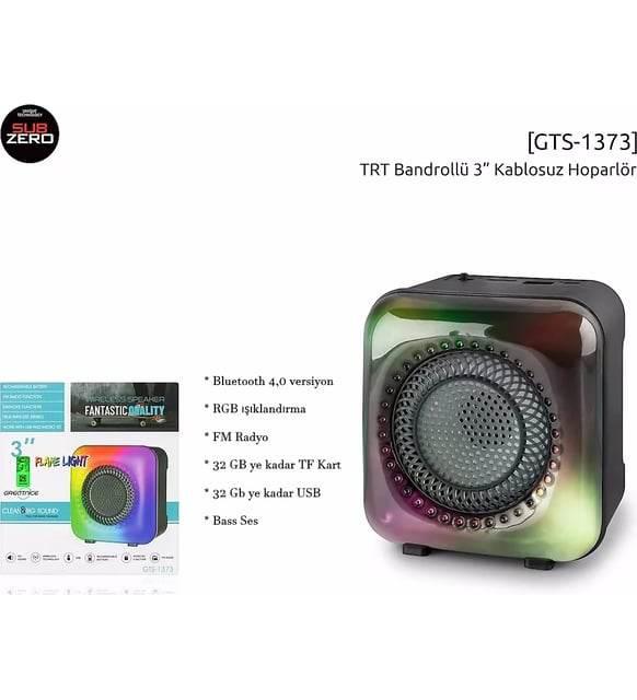 Gts 1373 bluetooth hoparlör | kablosuz , yüksek sesli karaoke ve parti hoparlörü rgb ışıklı