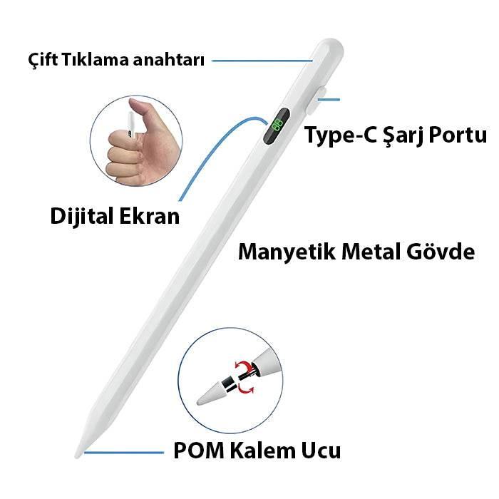 Universal dokunmatik stylus kalemi şarjlı ios android uyumlu