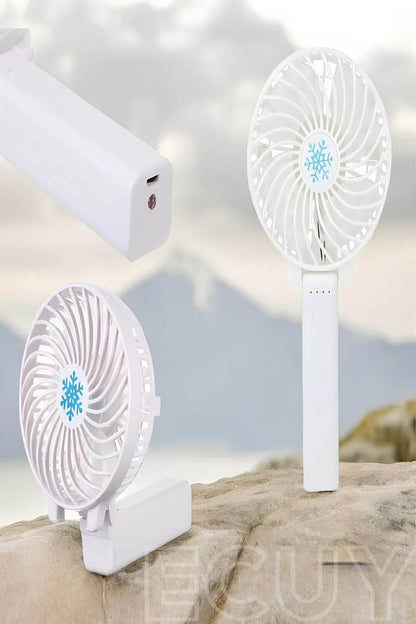 Şarj edilebilir mini el fanı | 3 kademeli hız, katlanabilir tasarım, usb’li taşınabilir fan