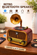 MD-1318BT nostaljik tasarımlı bluetooth hoparlör ve radyo.