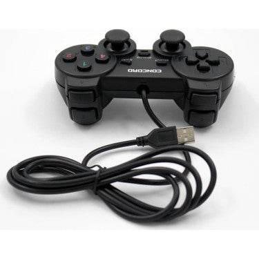 Usb girişli kablolu gamepad joystick titreşimli analog oyun kolu bilgisayar ve pc için