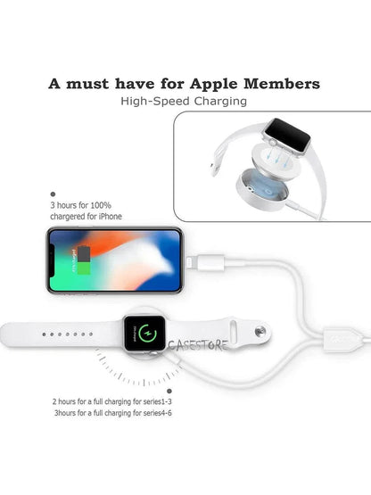 2si1 arada usb girişli lightning ve watch şarj etme kablosu
