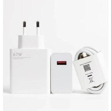 Xaomi 67w saniyeli turbo destekli usb çıkışlı başlık ve usb typec şarj seti