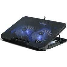 Çift fanlı katlanabilir yüksekliği ayarlanabilir laptop soğutma standı cj070