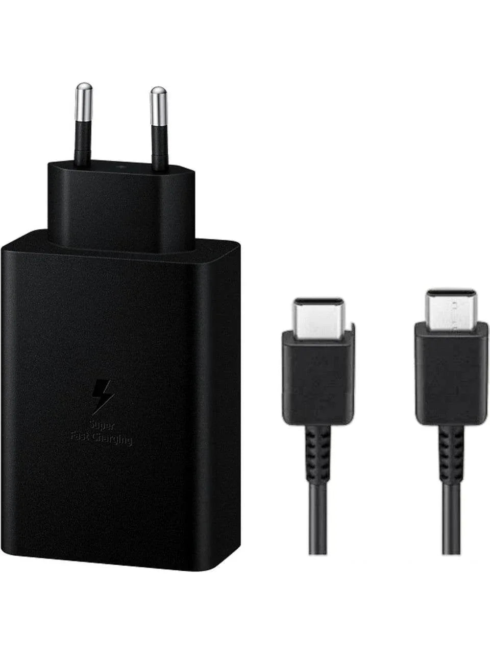 65w trio 3ü1 arada (typec 65w + typec 25w + usb 15w) çıkışlı adaptör ve typec to typec kablo hızlı şarj seti