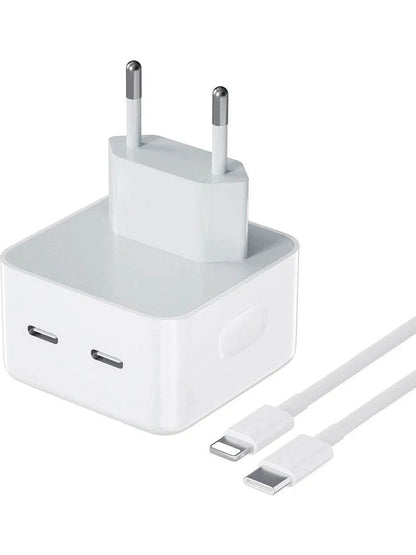 35w çift typec çıkışlı ve typec to lightning pd kablo şarj seti - S2L