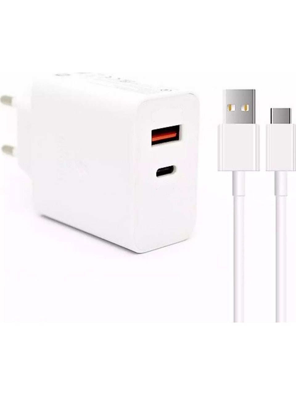 Xaomi 67w çift çıkışlı (usb+typec) başlık ve 1m usb typec kablo şarj seti