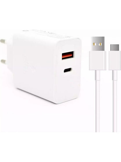 Xaomi 67w çift çıkışlı (usb+typec) başlık ve 1m usb typec kablo şarj seti