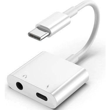 Typec 2in1 çoğaltıcı kulaklık jak ve typec şarj dönüştürücü - D1K
