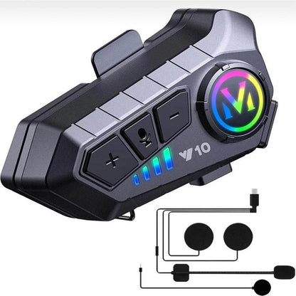 Y10 su geçirmez kask intercom bluetoothlu stereo rgb ışıklı universal - G2P