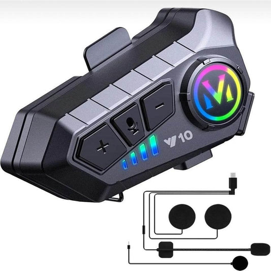 Y10 su geçirmez kask intercom bluetoothlu stereo rgb ışıklı universal - G2P