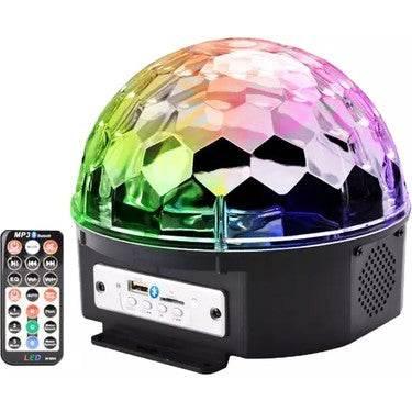 Disco topu kumandalı ışık (mp3 led magic ball) usb sd kart hafıza destekli bluetooth hoperlör - H1A