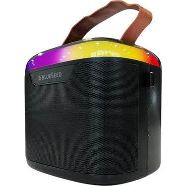 Blueseed bs-601 karaoke bluetooth hoparlör | çift mikrofonlu, yüksek ses ve renkli led ışıklı