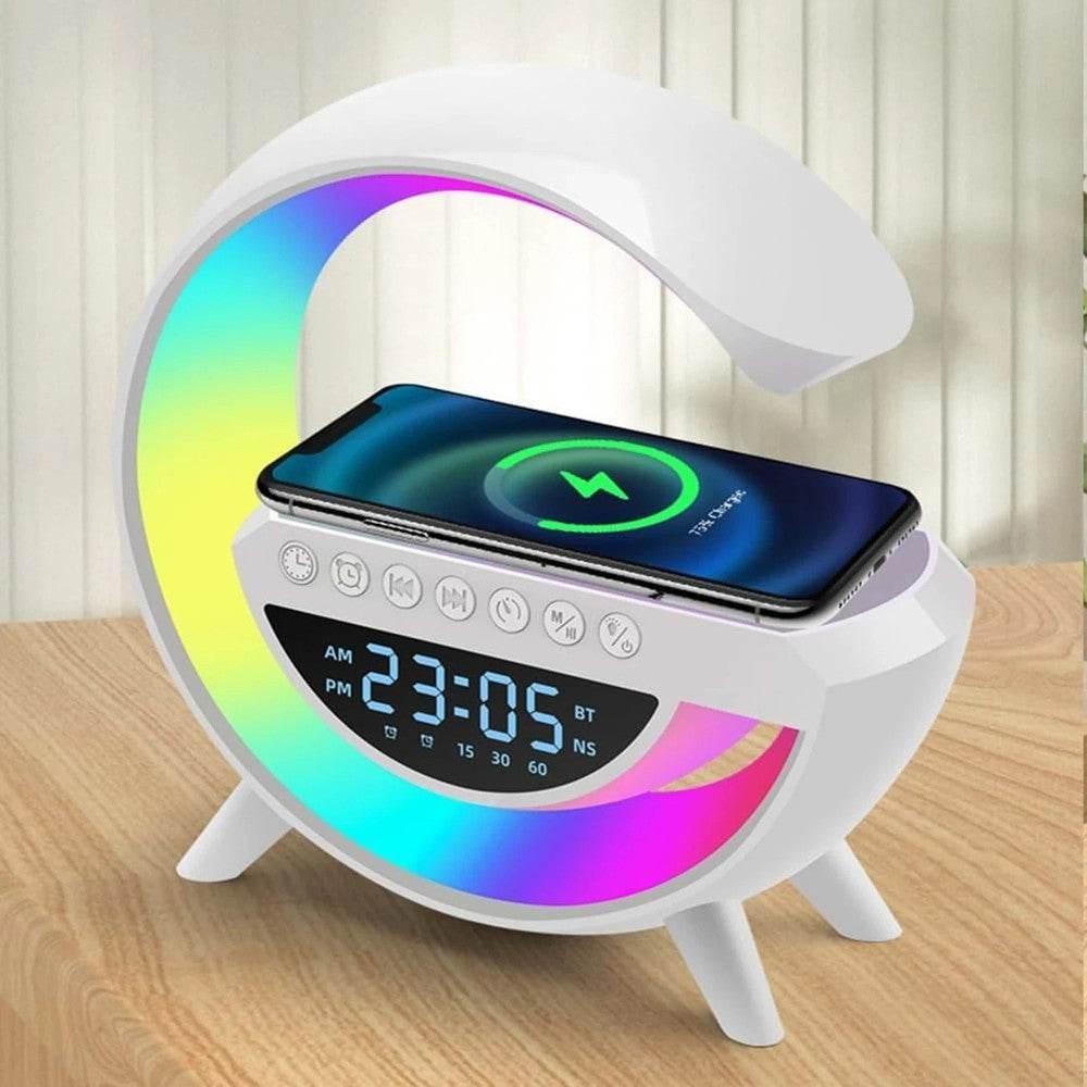 Hm-2309 rgb ışıklı kablosuz hoparlör - 15w güç, saatli, şarjlı, müzik ve tarz bir arada!