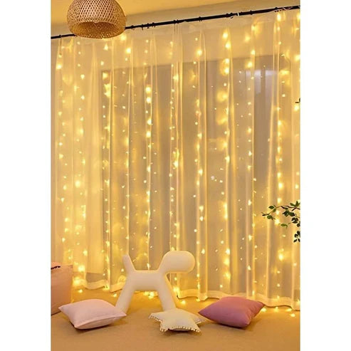 3 metre 10*30 ledli perde led kanca asmalı ışık yılbaşı led ışık dekor lambası yılbaşı ağacı ışığı organizasyon led ışık Kumandalı 3 metre*10 şerit (her şerit 3 metre 30 led) PRİZ girişli - G5F