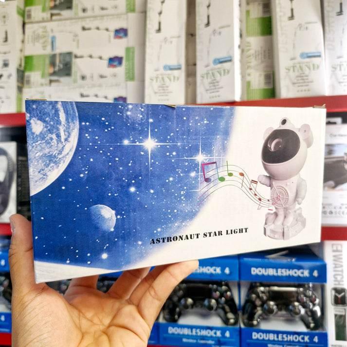Astronot bluetooth hoparlör | gökyüzü ışık yansıtmalı, kumandalı, 360° döner gece lambası