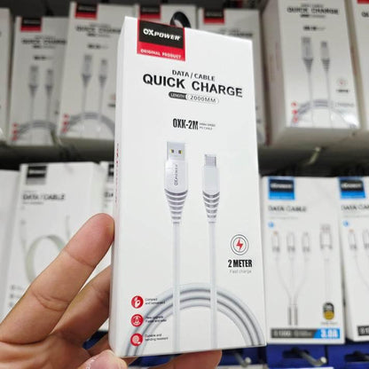 2 metre usb 2,4A hızlı veri aktarım ve şarj kablosu