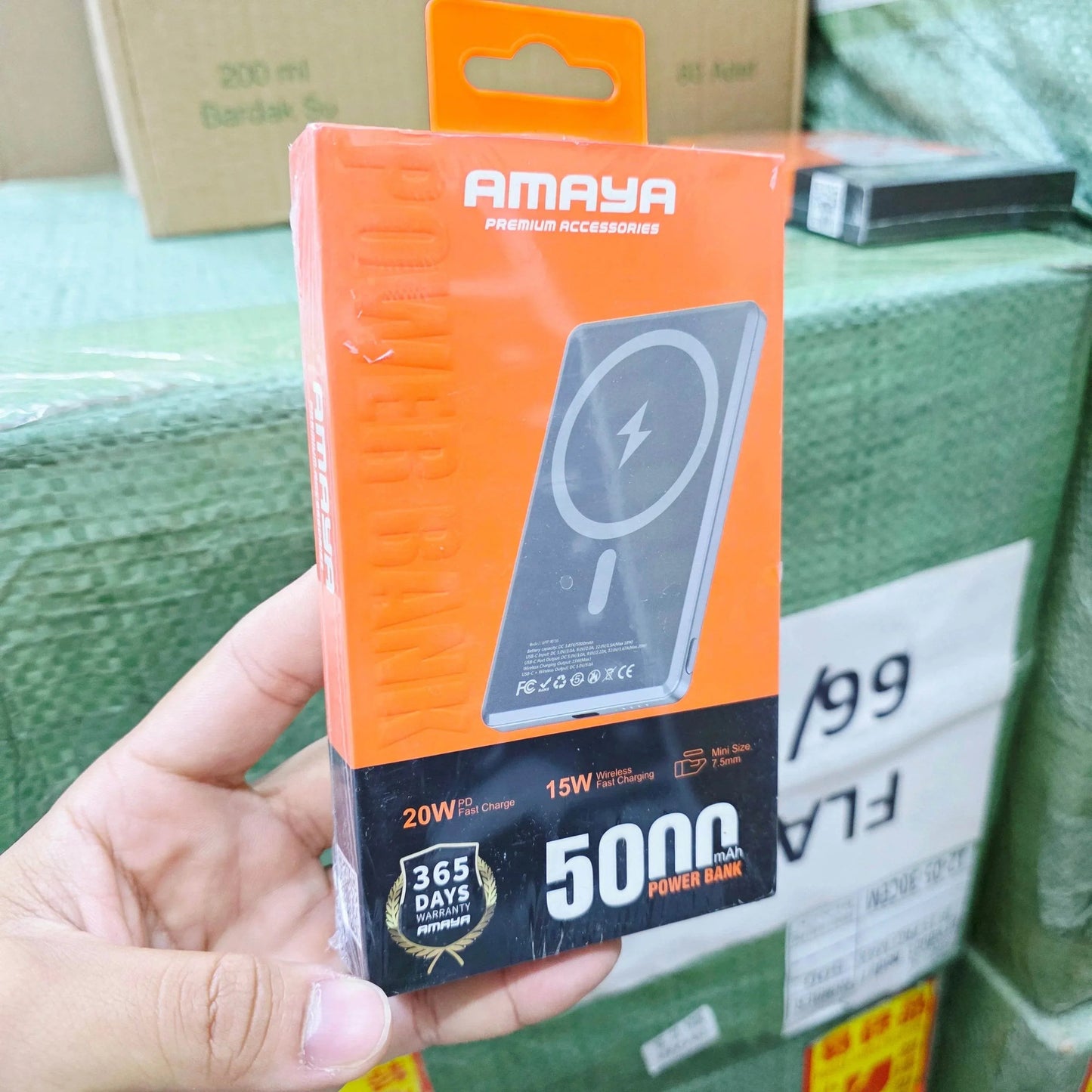 Ultra ince 5000 mah magsafeli 7,5mm batterypack 20w pd 15w wirless kablosuz şarj aleti powerbank wf35