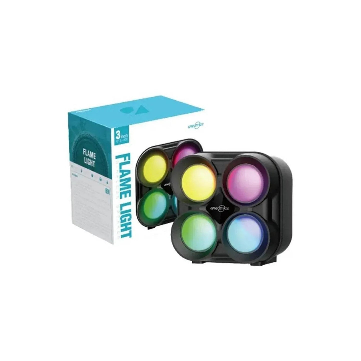 Gts-1835 flame light ışıklı 3 inç şarj edilebilir fm radio usb destekli kablosuz Bluetooth hoparlör