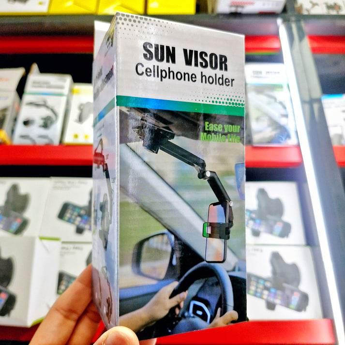 Güneşlik vizore takılan katlanabilir vakumlu araç içi telefon tutucu cz-70202