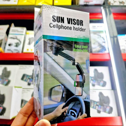 Güneşlik vizore takılan katlanabilir vakumlu araç içi telefon tutucu cz-70202