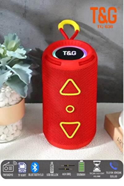 Tg-656 taşınabilir rgb led ışıklı baslı çift speakerli 1500mah 8w fm radyo sd kart usb aux destekli bluetooth hoperlör