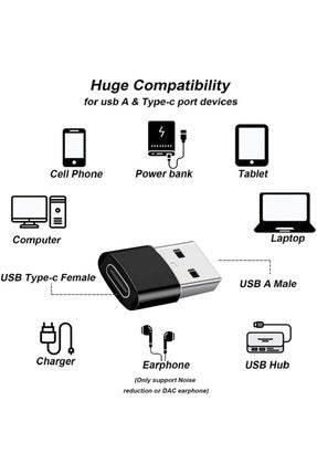 ( 10 Adet ) Usb to typec girişi şarj ve veri aktarım dönüştürücü otg aparat