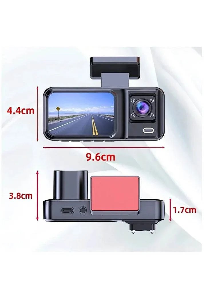 1080p full hd DVR araç içi kayıt dash cam ön arka çift kameralı mikrofonlu