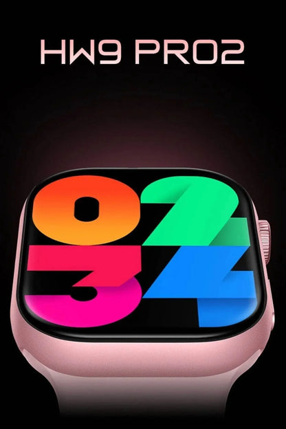 Hw9 pro2 amoled ekranlı 45mm anahtarlık hediyeli ios android uyumlu akıllı saat