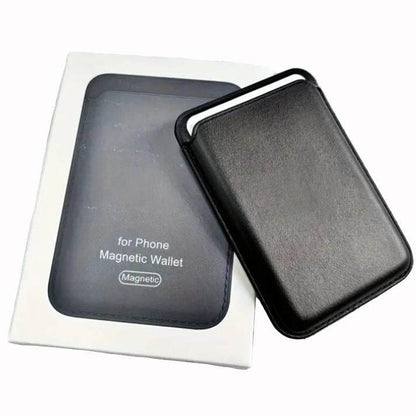 Magsafe uyumlu deri kartlık | telefon arkasına mıknatıslı yapışan cüzdan | iphone ile uyumlu şık ve ince tasarım - G4E
