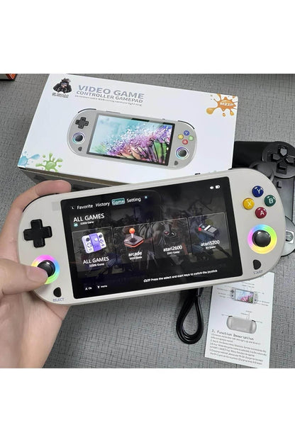 Sjgam M22 Pro Retro Oyun Konsolu 5,0 ''ıps Ekran Dahili 20000+ Oyun Emülatörleri Rgb LED Joystick
