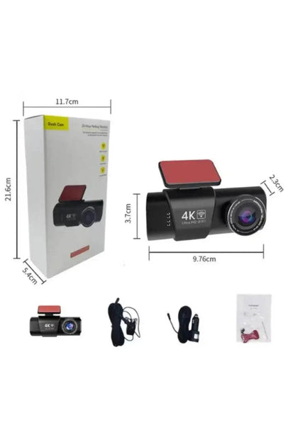WİFİ çift ön arka 4K Araç içi Güvenlik Kamerası + Park Modu Kablosu Çift Kamera Kayıt Cihazı GPS Gece Görüşü mikrofonlu dash cam - G5V