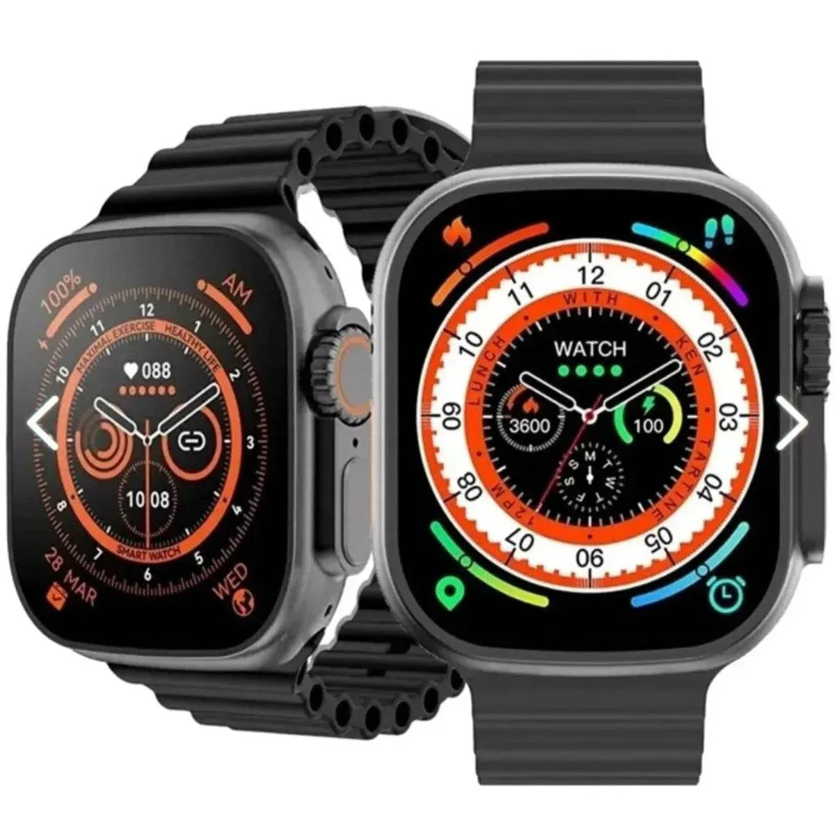 T800 ultra 49mm 1,99” ekranlı akıllı saat – çift kordon, ios & android uyumlu - A2B