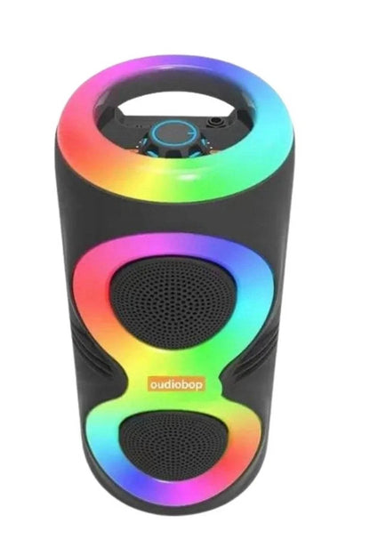 Ms-3637bt ışıklı bluetooth hoparlör  – çift 4 inç, mikrofonlu, taşınabilir - H2G