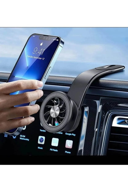 topidoya koyulan esnek katlanabilir, magnatik magsafli, açı ayarlanabilir, araç içi telefon tutucu