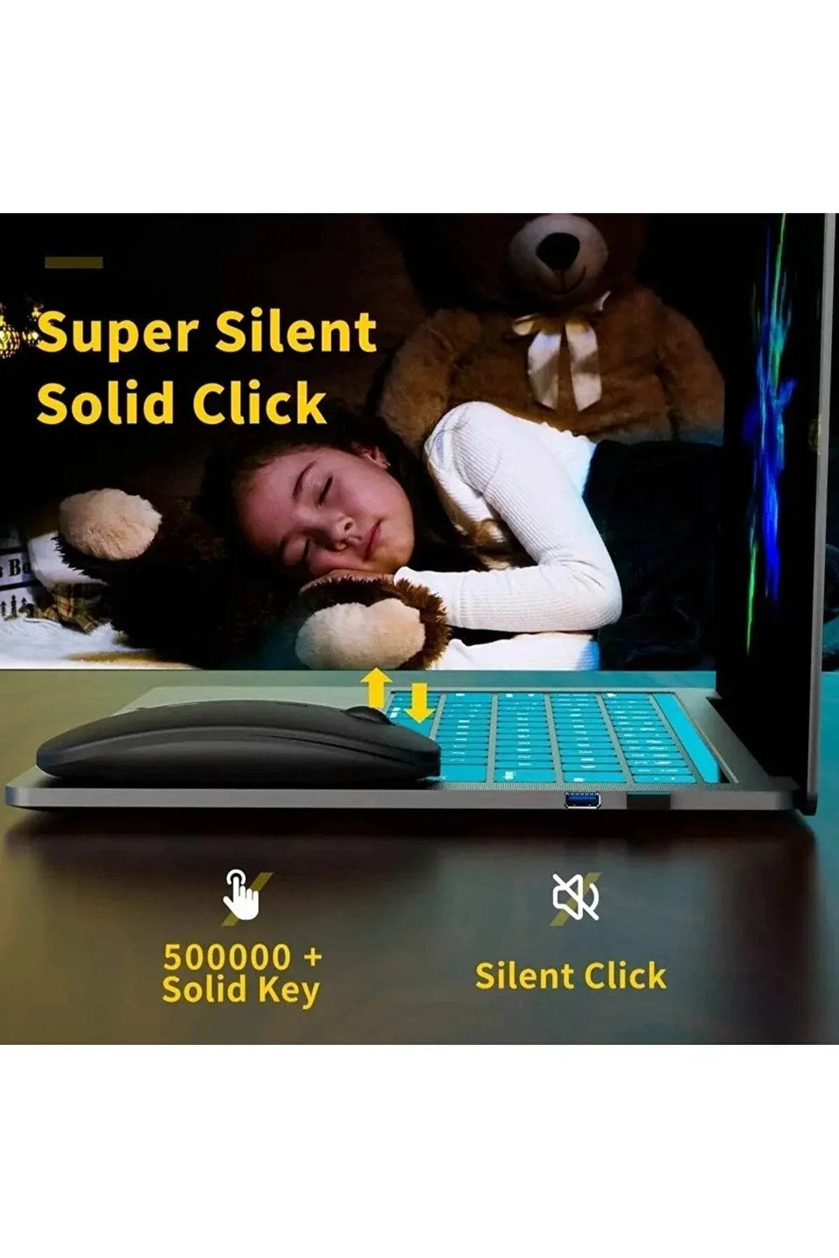 Ofis tarzı ince kablosuz mouse 2,4g ve bluetooth typec şarj edilebilir hız ayarlama tuşlu rgb ışıklı m8