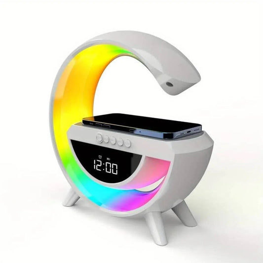 Hm-2309 rgb ışıklı kablosuz hoparlör - 15w güç, saatli, şarjlı, müzik ve tarz bir arada! - H2S