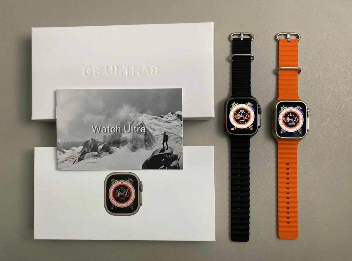 Gs ultra8 49mm 2,02inç çift kilitli kordonlu ios android uyumlu akıllı saat