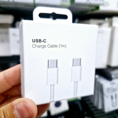 TypeC to TypeC hasır örgülü ios uyumlu şarj kablosu 1 metre