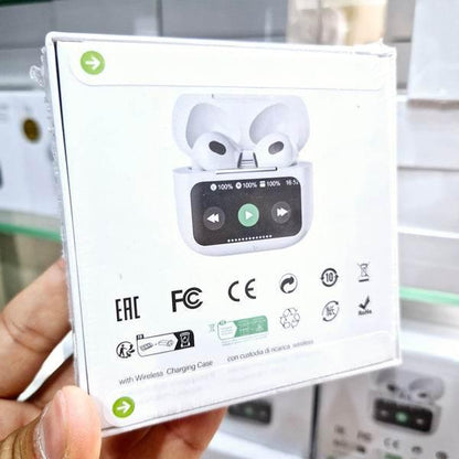 Ekranlı Airpods 4,nesil anc dokunmatik bluetooth kulaklık t12