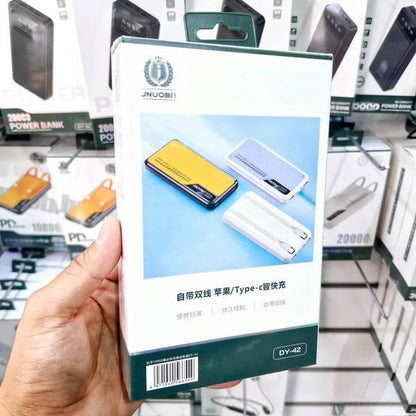 10,000 mah kendisinden lightning typec kablolu pd hızlı 66w destekli led göstergeli powerbank dy-42