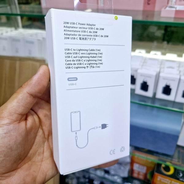 20w typec çıkışlı başlık ve 1m typeC lightning kablo şarj seti