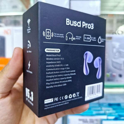 buds pro3 kulak içi 5,3v stereo mikrofonlu dokunmatik bluetooth kulaklık
