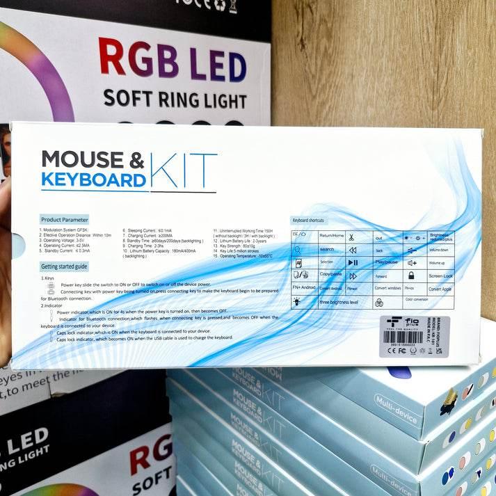 Kablosuz mouse & klavye seti şarj edilebilir bluetoothlu taşınabilir mouse & keyboard kit